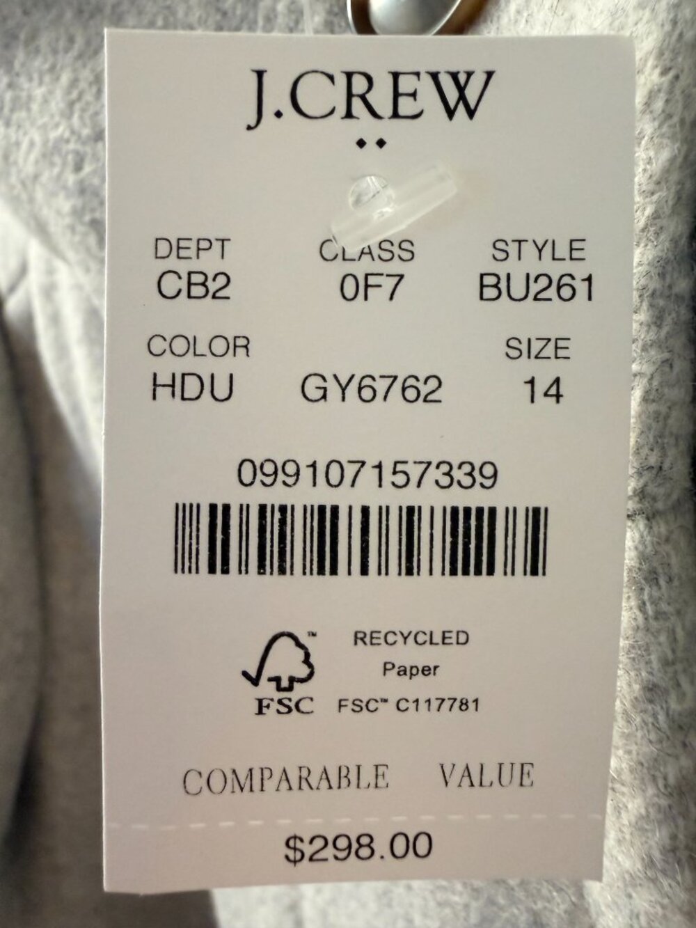 NEW J Crew Factory City coat with button neck - Picture 6 of 6